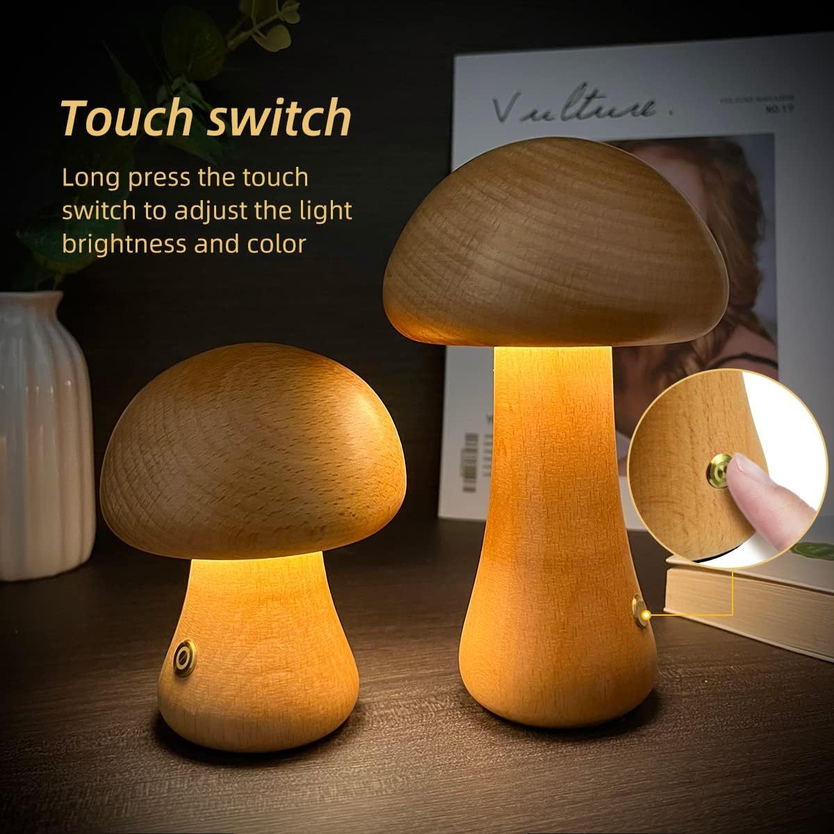 Rivaro paddenstoel nachtlamp Funghi